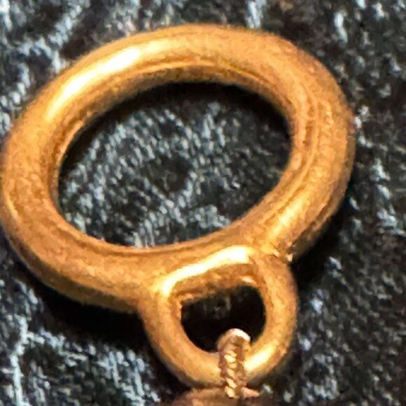 Jaded Signed Faceted Black Glass Bead Necklace Gold Tone Toggle Clasp 36 Inch El - Picture 7 of 7